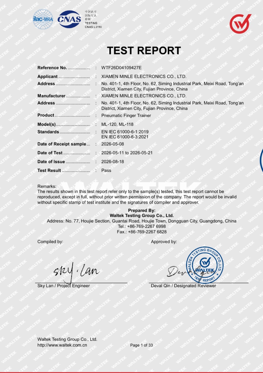 ML120 / ML118 · EMC test report