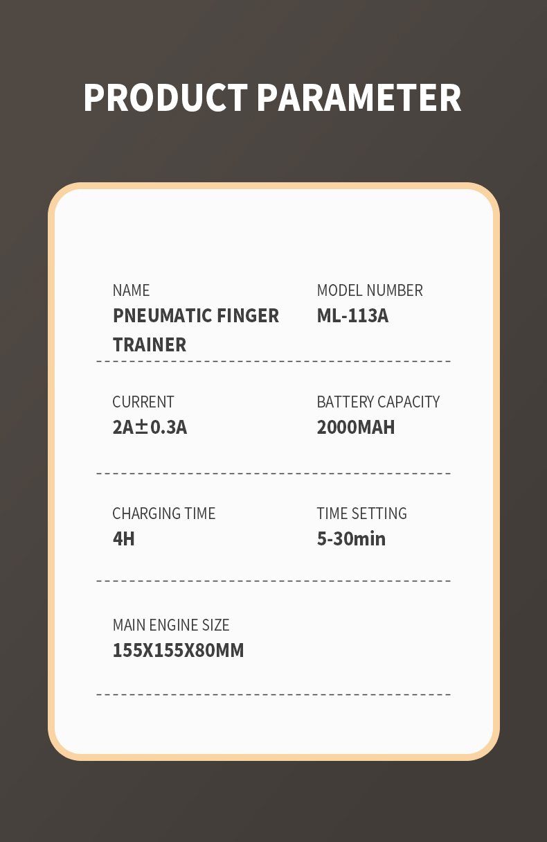 ML-113 Finger Training System product details